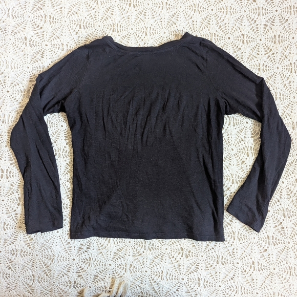 Pact Organic Cotton Featherweight Slub Long Sleeve Tee Black Size S - Picture 4 of 10
